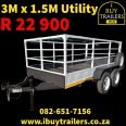 UTILITY 3.0 M x 1.5 M Double Axle Unbraked