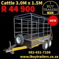 CATTLE Double Axle 3.0 M x 1.5 M x 1.7 M