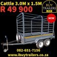 Cattle Double Axle 3.0 M x 1.5 M